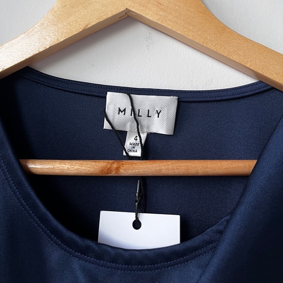 NWOT Milly Ruched Navy Blue Mini Party Dress 🔻 - Picture 6 of 6